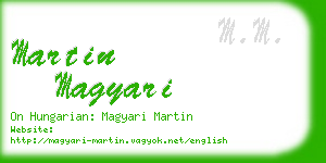 martin magyari business card
